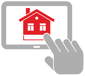 Icon showing an online home inspection report on a tablet 